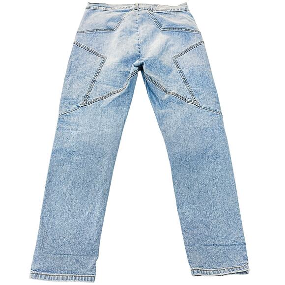 Revice Venus Flares Light Wash Denim Jeans Seam Detailed Zip Fly Size 32 - Picture 3 of 8